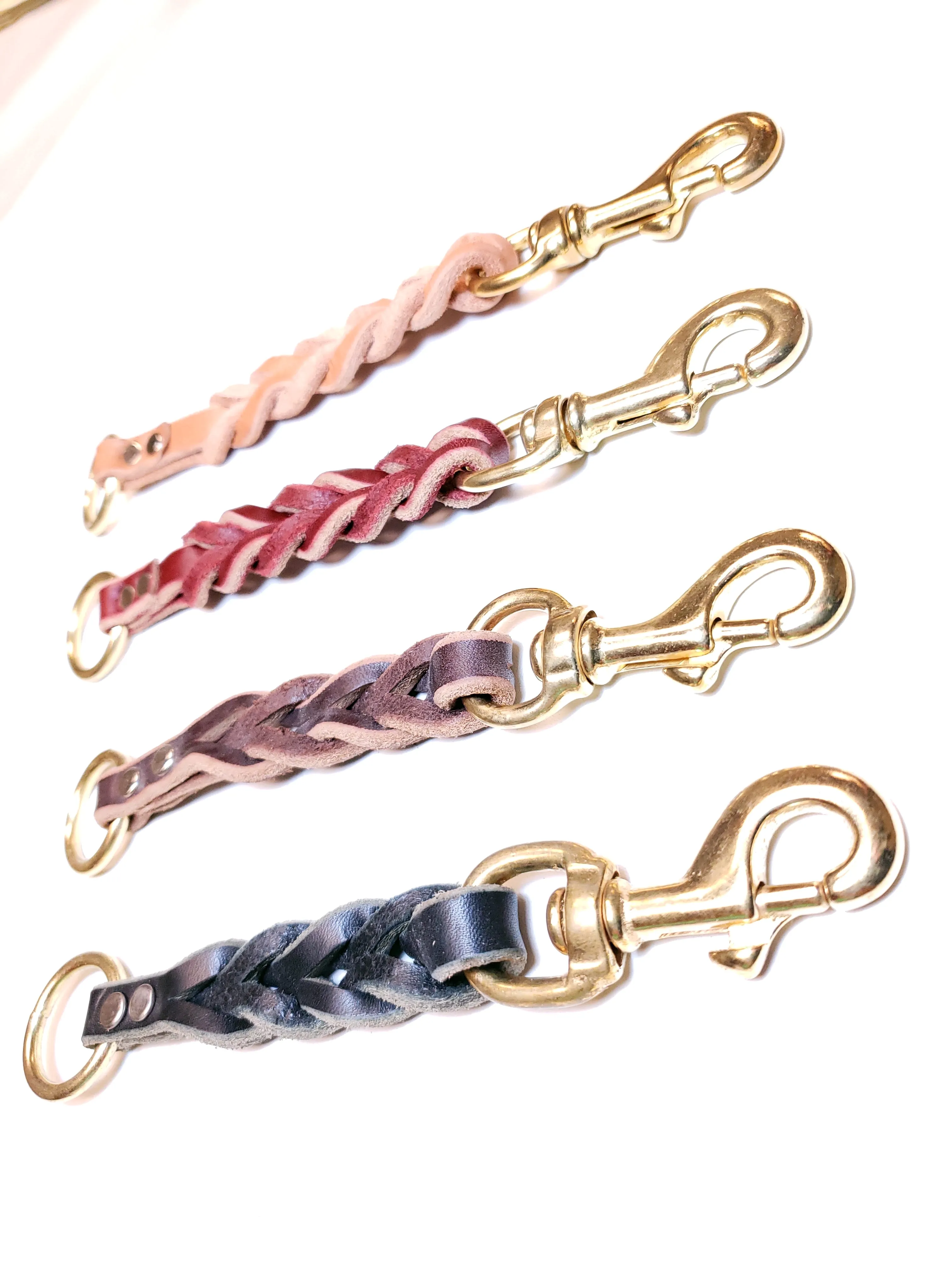 6" Braided Leather Tab