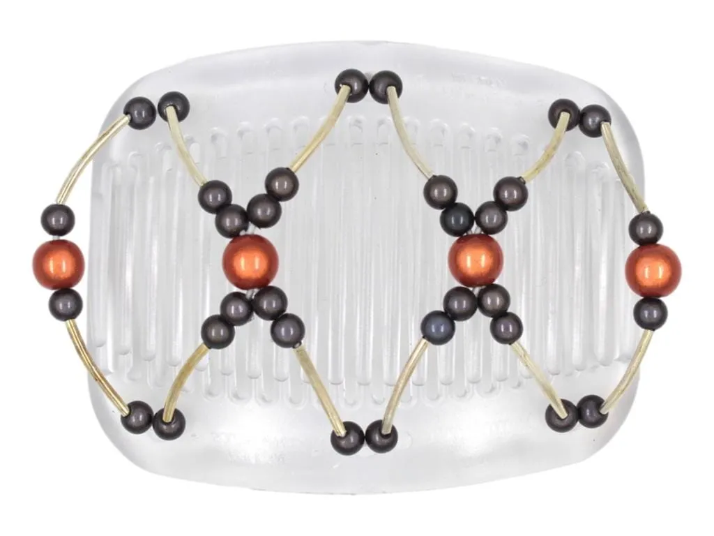 African Butterfly Hair Comb - Beada Tube Clear 64