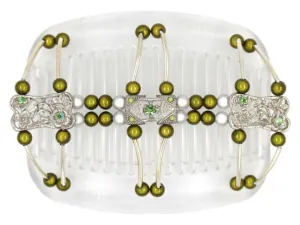 African Butterfly Hair Comb - Flowers Clear 39