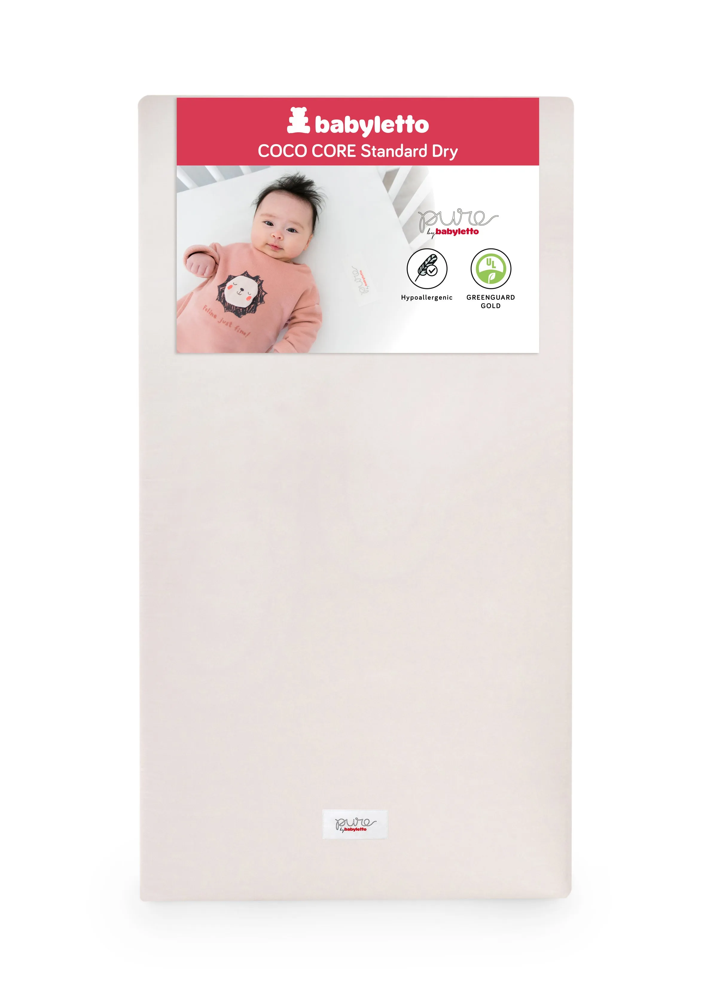 BABYLETTO COCO CORE CRIB MATTRESS WITH DRY WATERPROOF COVER - NATURALLY FIRM