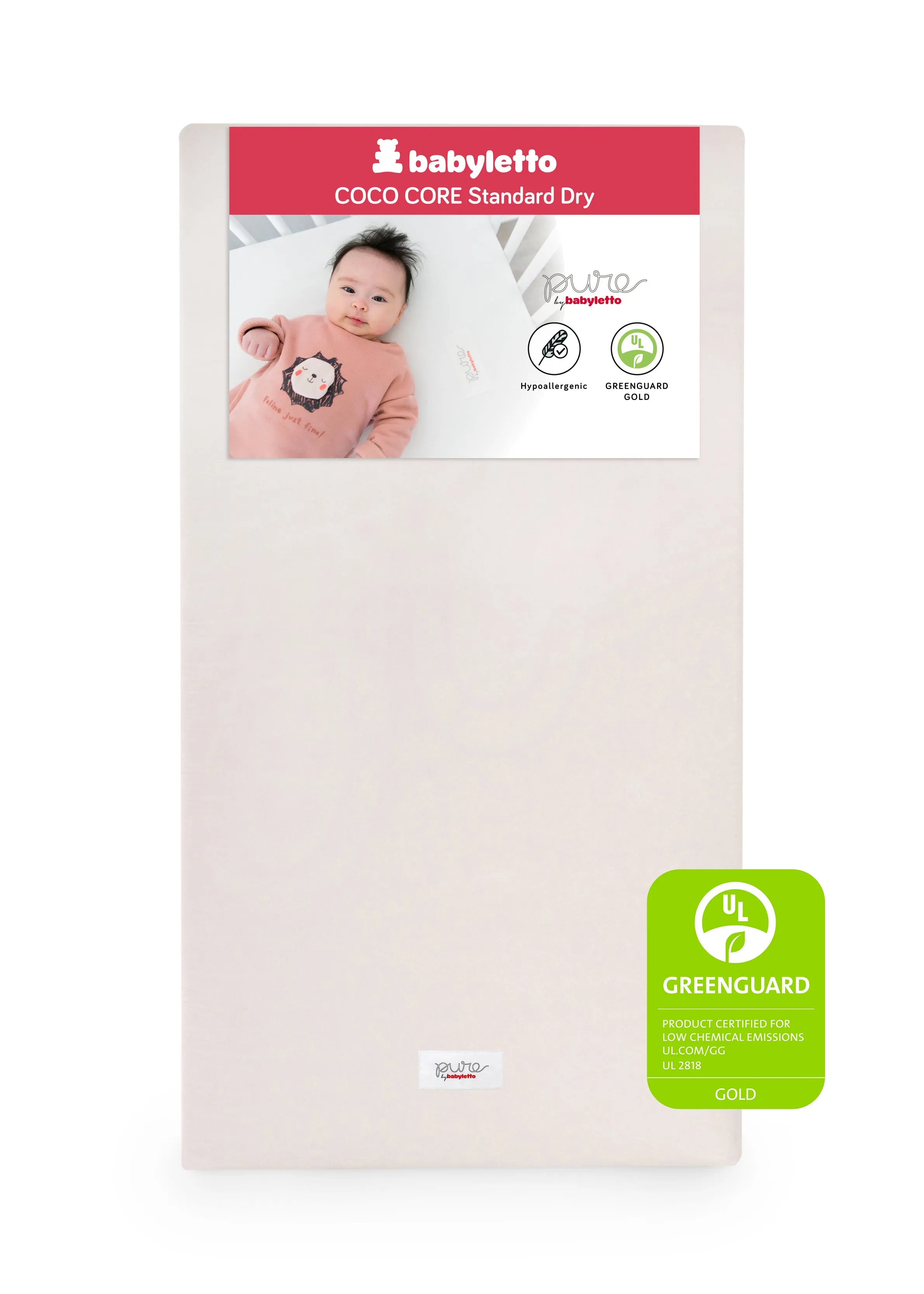 BABYLETTO COCO CORE CRIB MATTRESS WITH DRY WATERPROOF COVER - NATURALLY FIRM