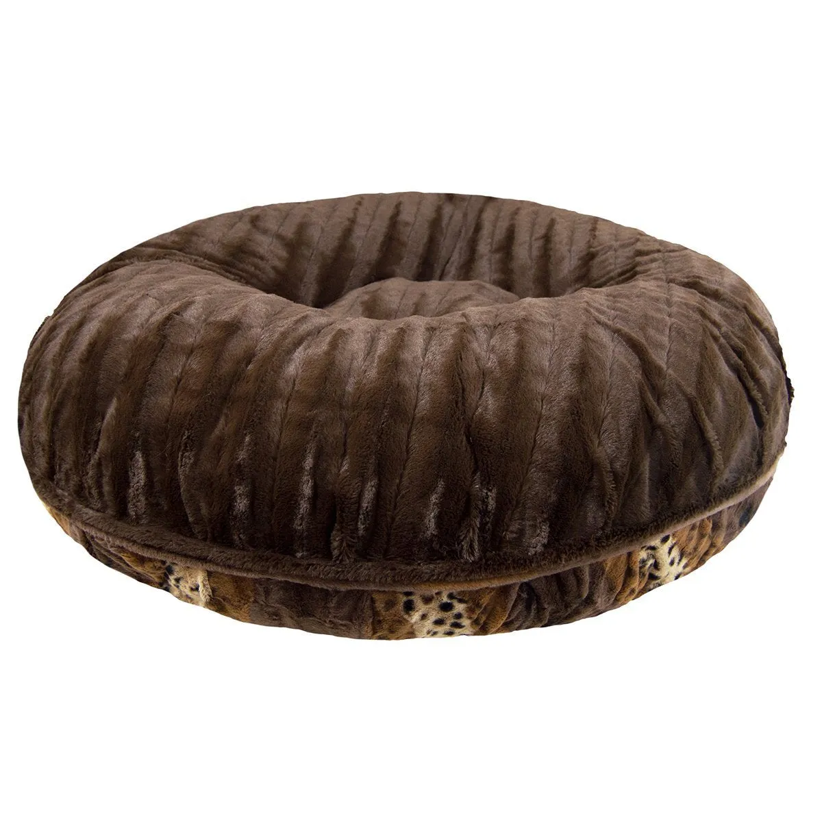 Bagel Dog Bed Animal Kingdom/Godiva Brown