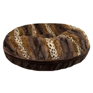 Bagel Dog Bed Animal Kingdom/Godiva Brown