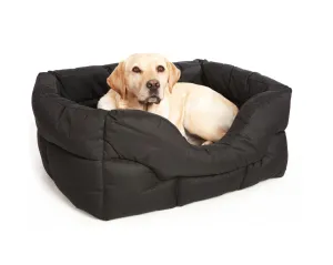 Black Country Heavy Duty Waterproof Rectangular Drop Front Dog Beds by P&L