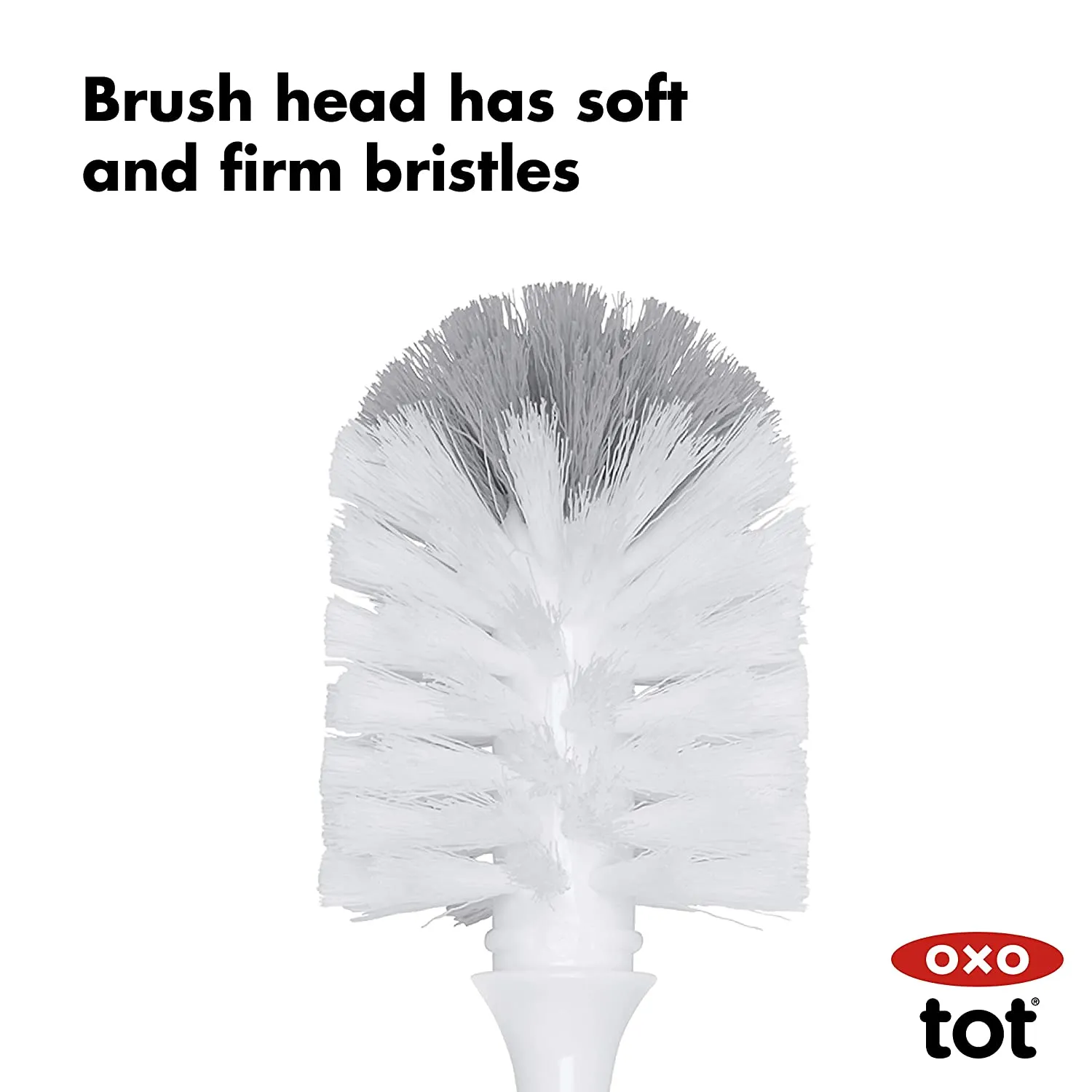 Bottle Brush with Nipple Cleaner and Stand - Gray