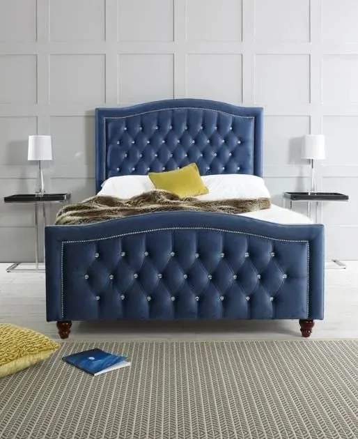 Brooke Fabric Chesterfield Bed  - 4ft 6in Double