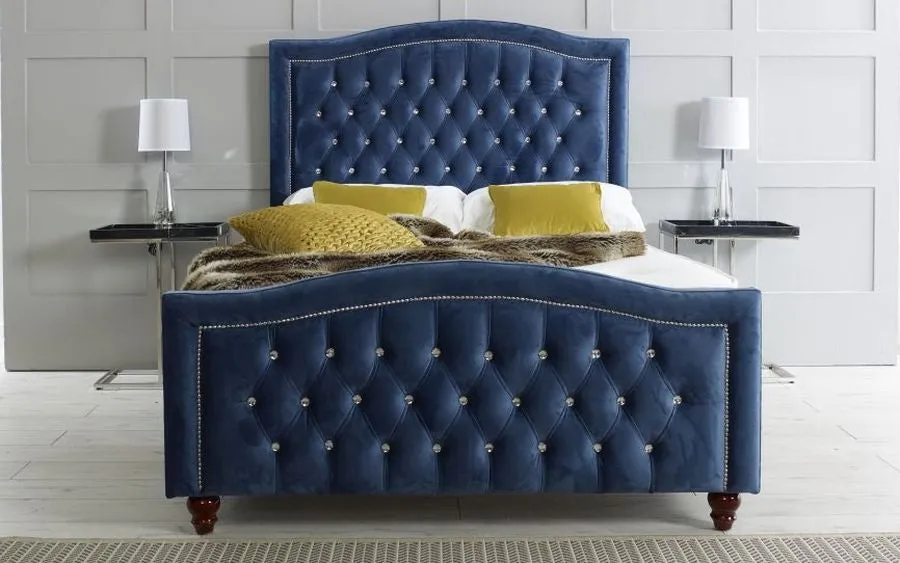 Brooke Fabric Chesterfield Bed  - 4ft 6in Double