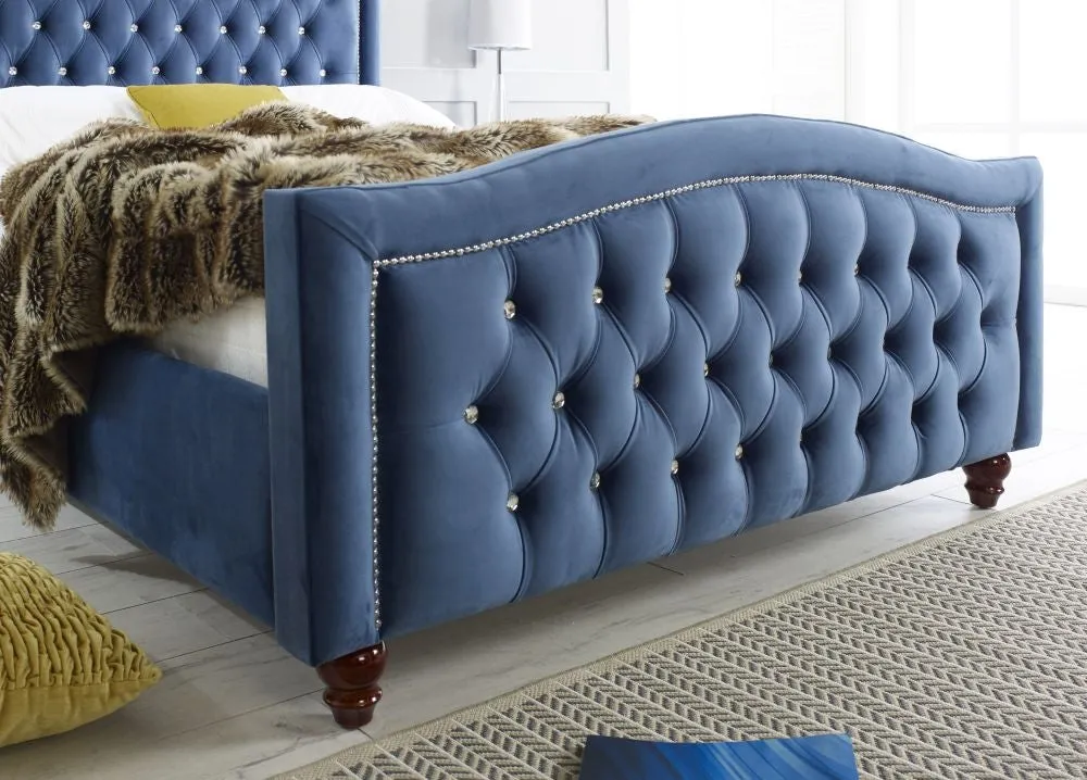 Brooke Fabric Chesterfield Bed  - 4ft 6in Double