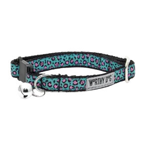 Cat Collar | Cheetah Teal