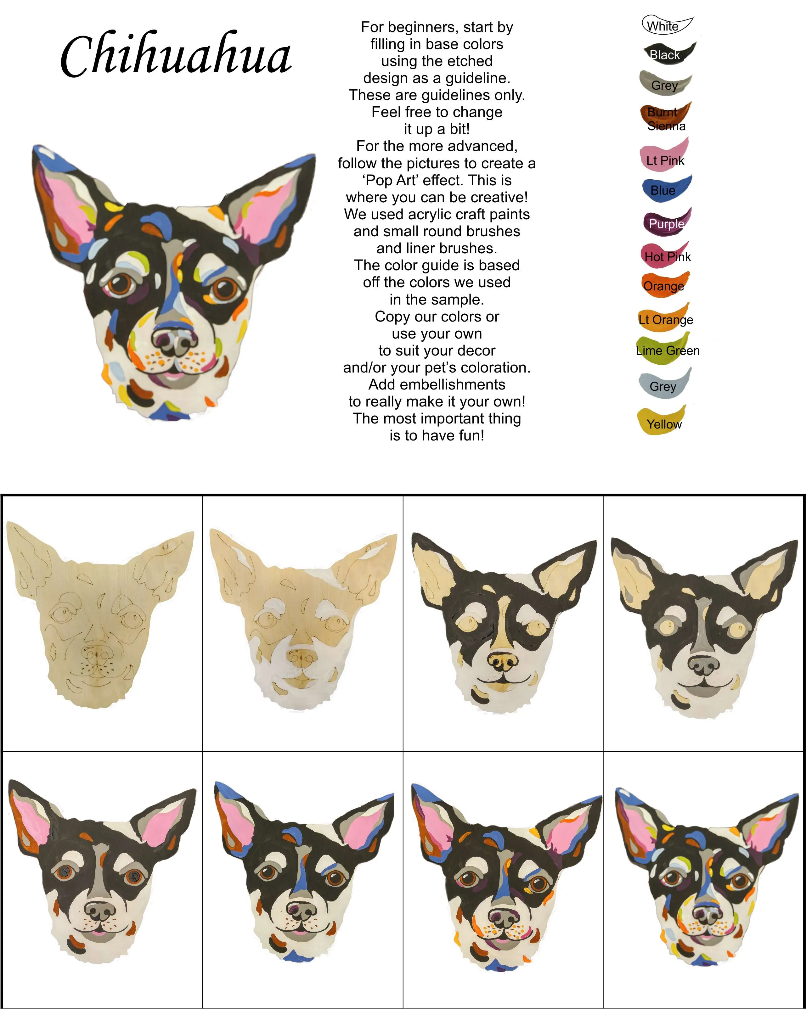 Chihuahua-DIY Pop Art Paint Kit