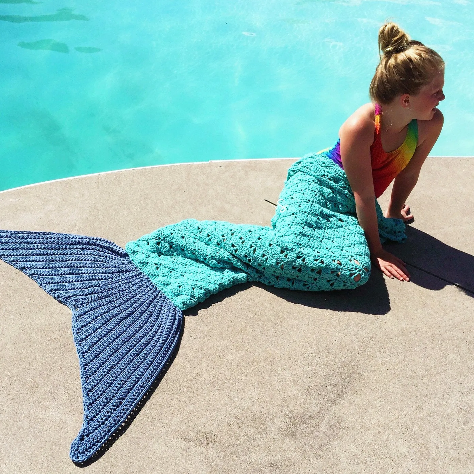 Child Mermaid Tail Blanket