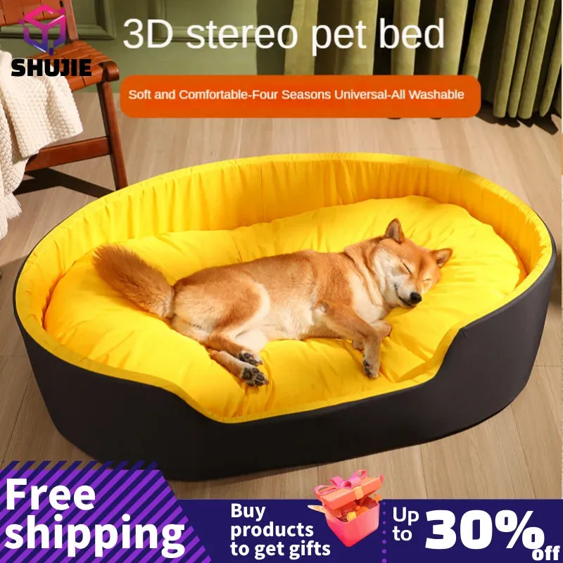 Comfortable Pet Bed for All Seasons - Ideal for Dogs and Cats