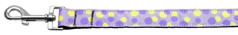 Confetti Dots Nylon Collar Lavender 1 wide 4ft Lsh