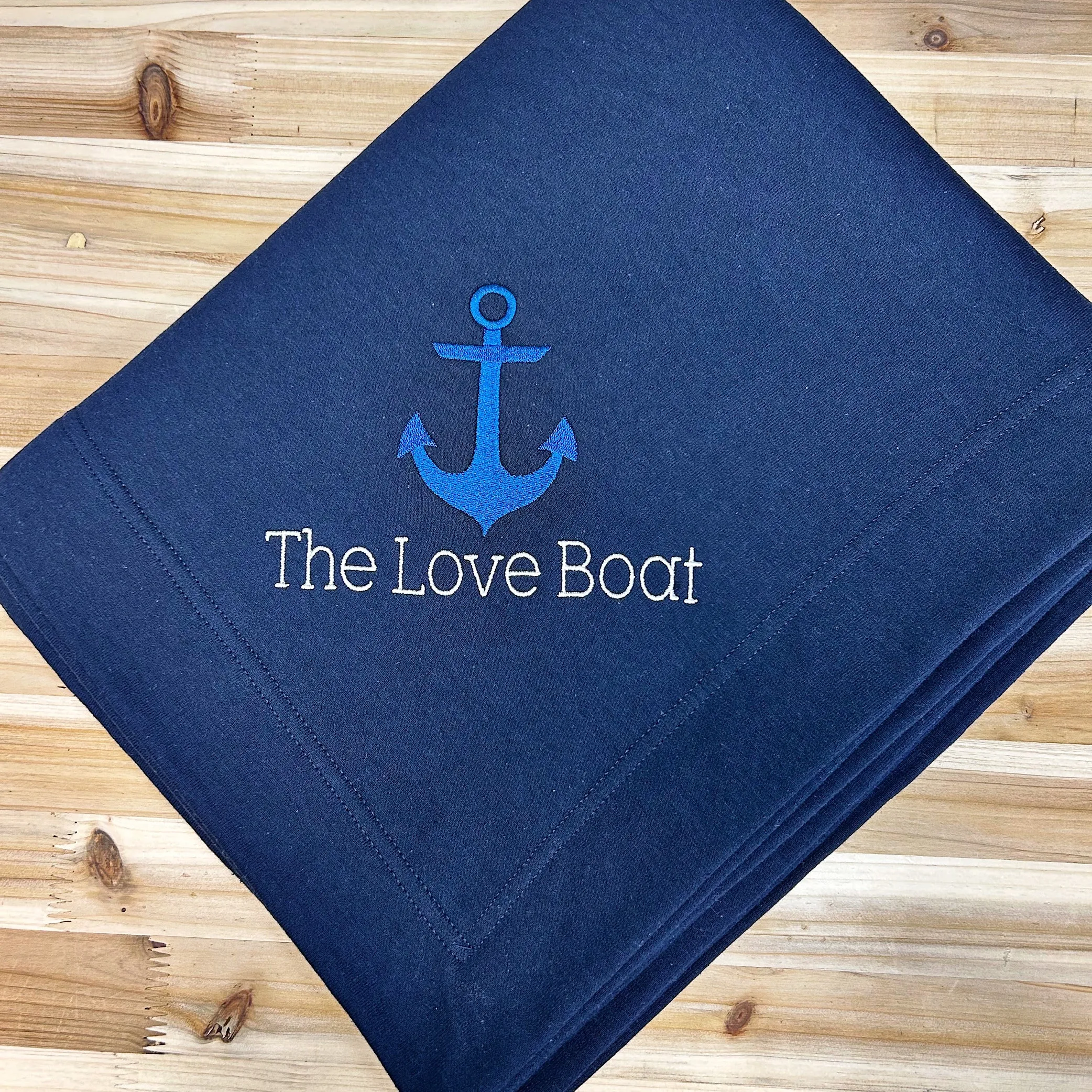 Custom Boat Name Blanket