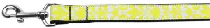 Damask Nylon Dog Leash 6 Foot Yellow