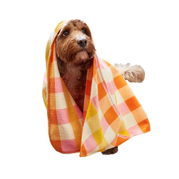 Dock & Bay Dog Towel - Rhubark & Custard Large 120x70cm