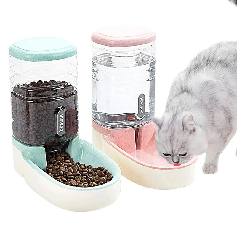 Dog Automatic Feeders Bowl Cat Feeder Food Storage Pet Cat Drinking Water Dispenser Doggy Kitten Drinking Bottle Pet Products