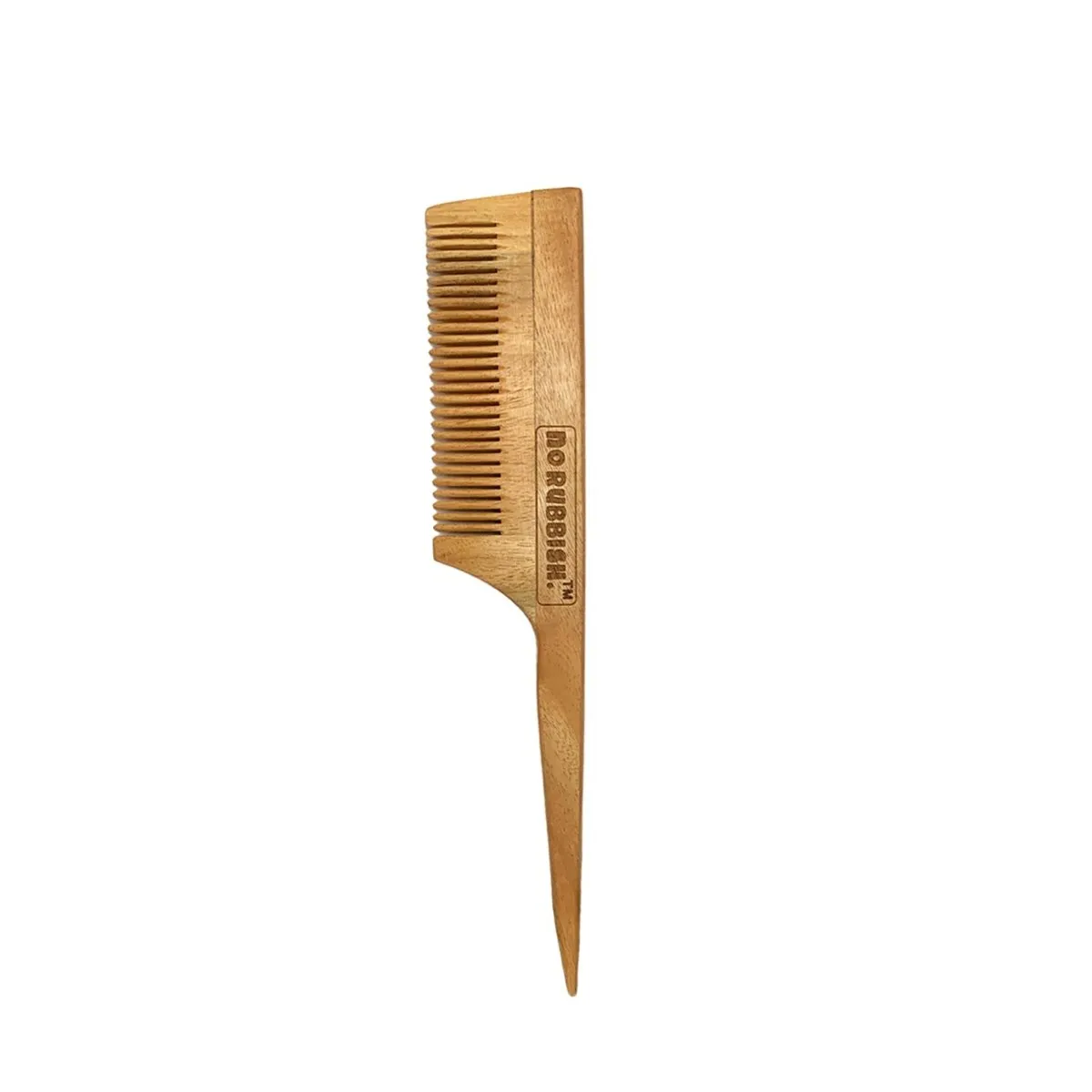 Fine Tail Neem Wood Comb (Pack of 1) | Infused with Neem and Tulsi