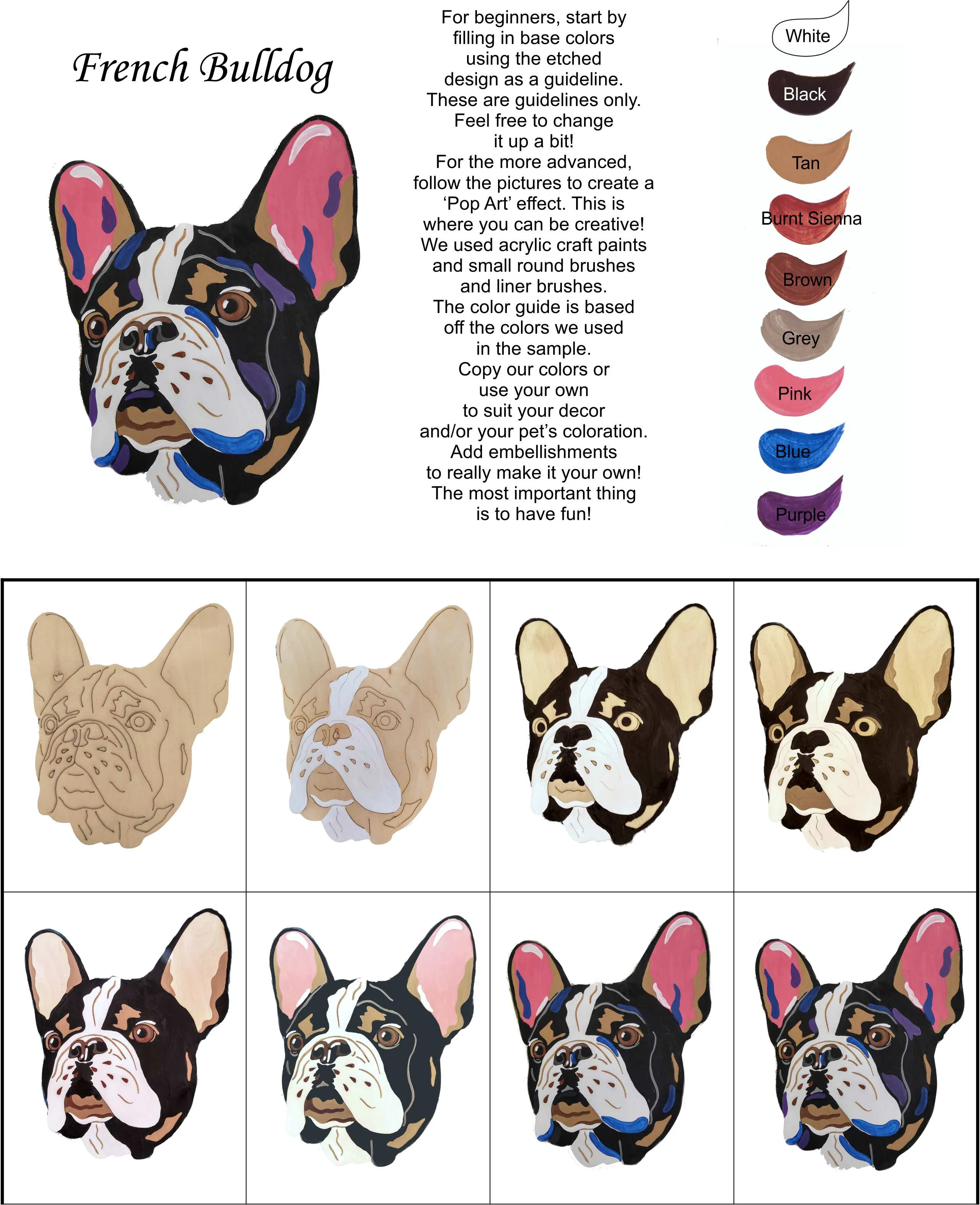 French Bulldog-DIY Pop Art Paint Kit