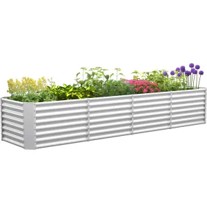 FRIZIONE 12FT x 2FT x 2FT Raised Garden Bed, White, Outdoor.