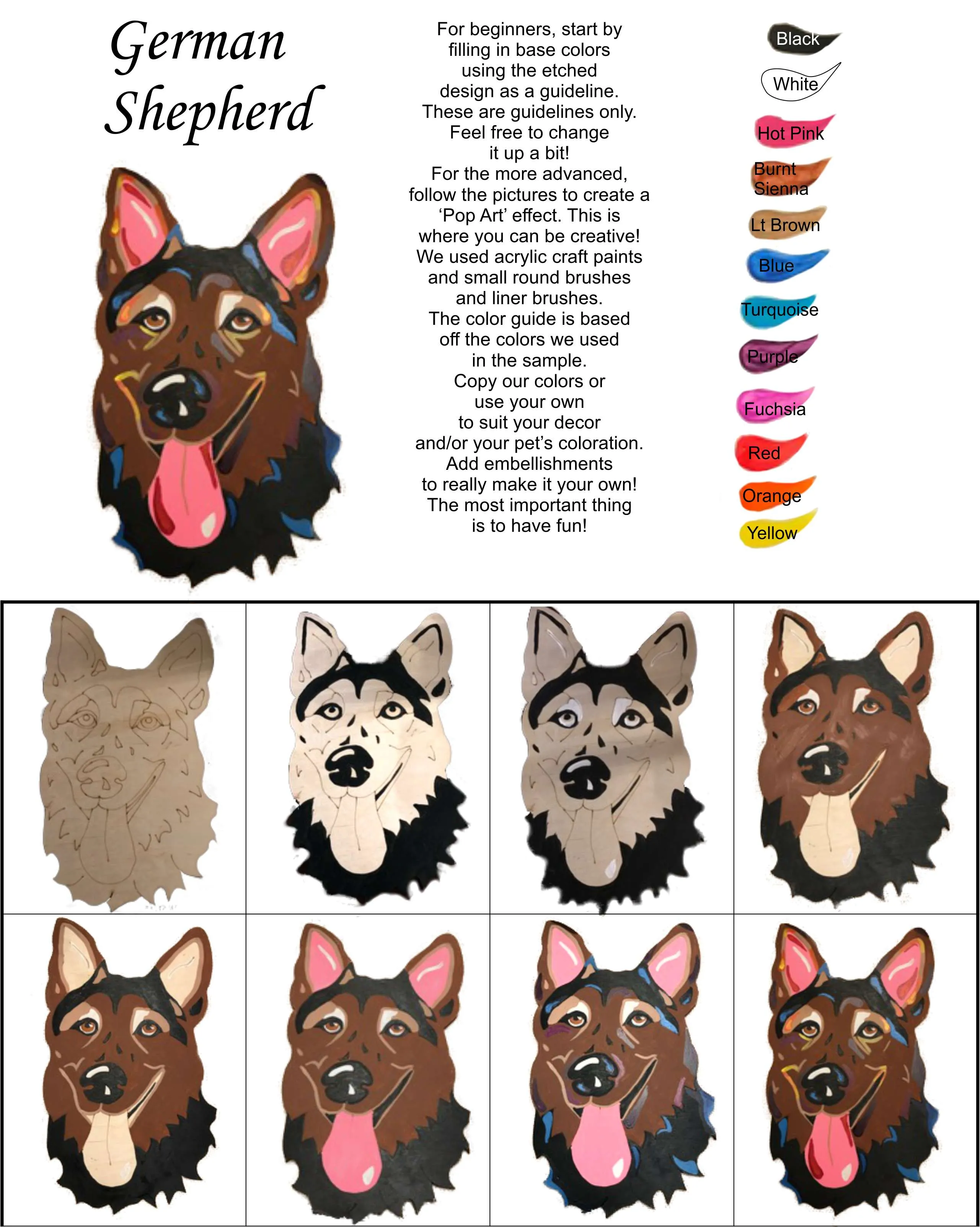 German Shepherd-DIY Pop Art Paint Kit