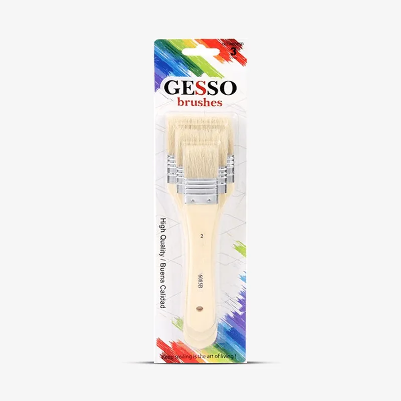 GESSO Base Making Paint Brush Set 3 Piece