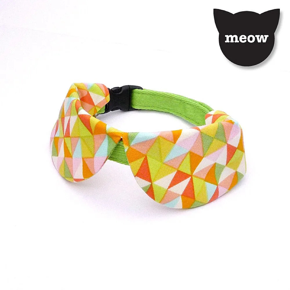 Goood Pet Collars Round Dapper Handmade Cat Collar - Geometric