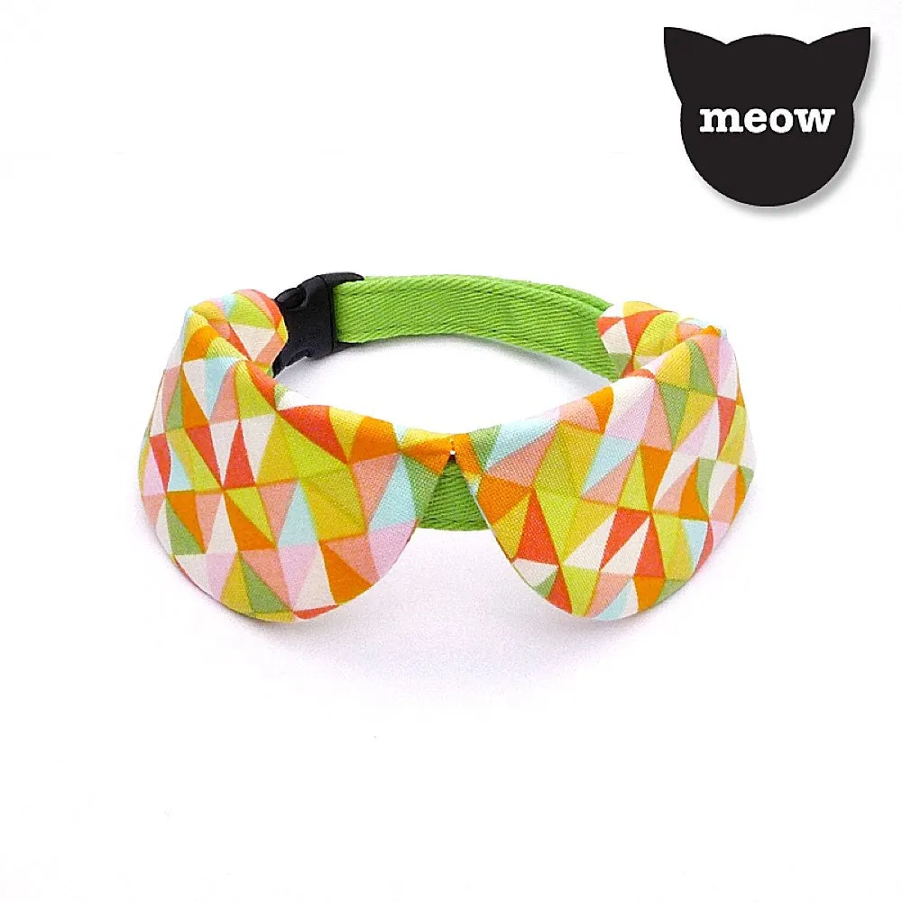 Goood Pet Collars Round Dapper Handmade Cat Collar - Geometric