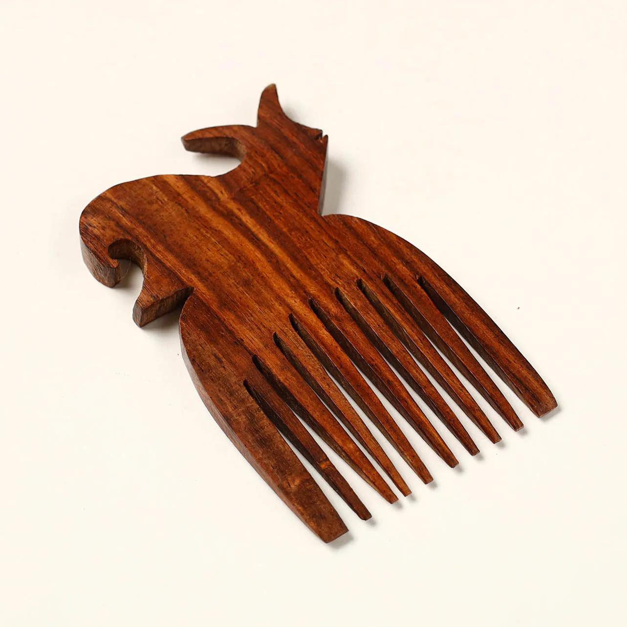 Hand Carved Sheesham Wood Comb (Small)