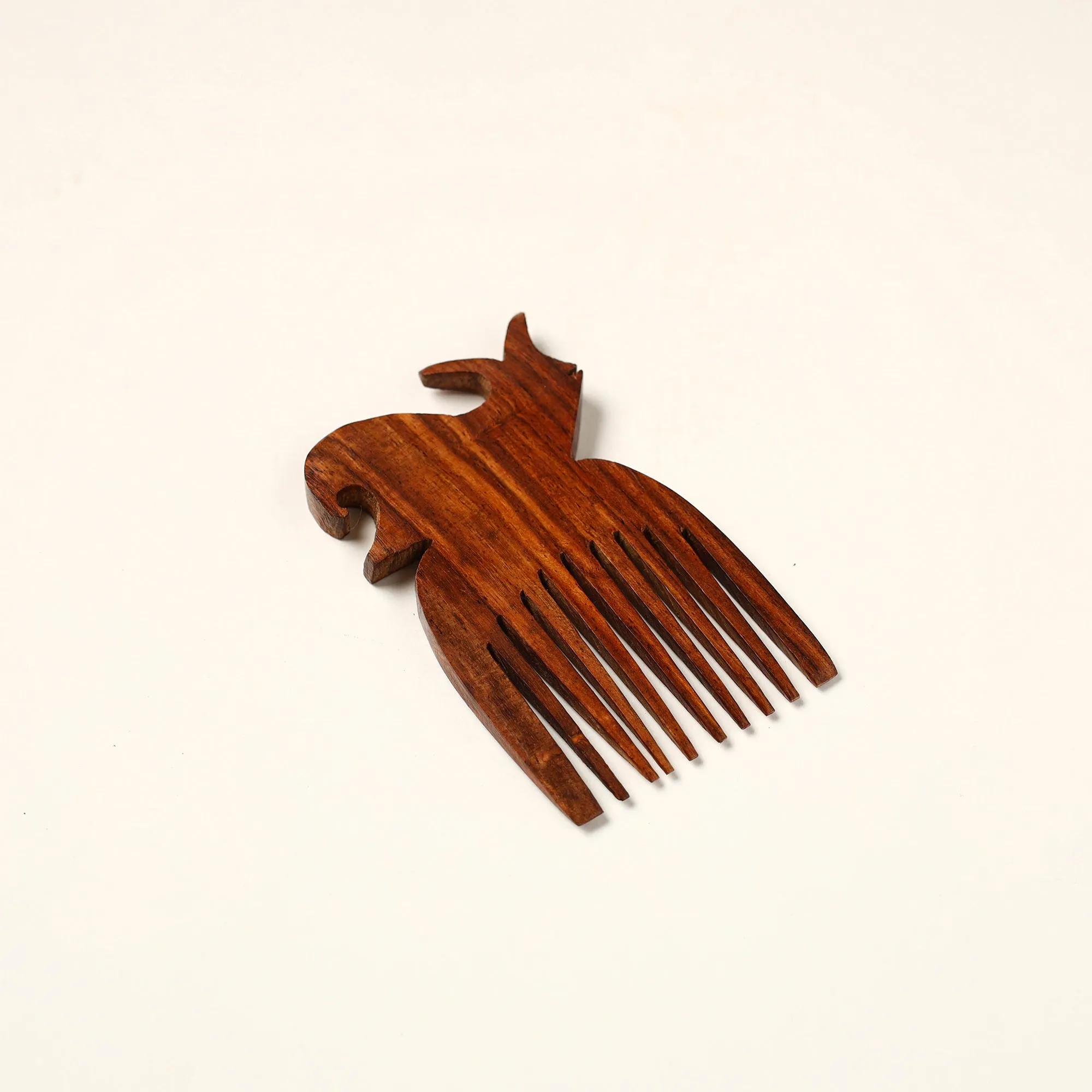 Hand Carved Sheesham Wood Comb (Small)