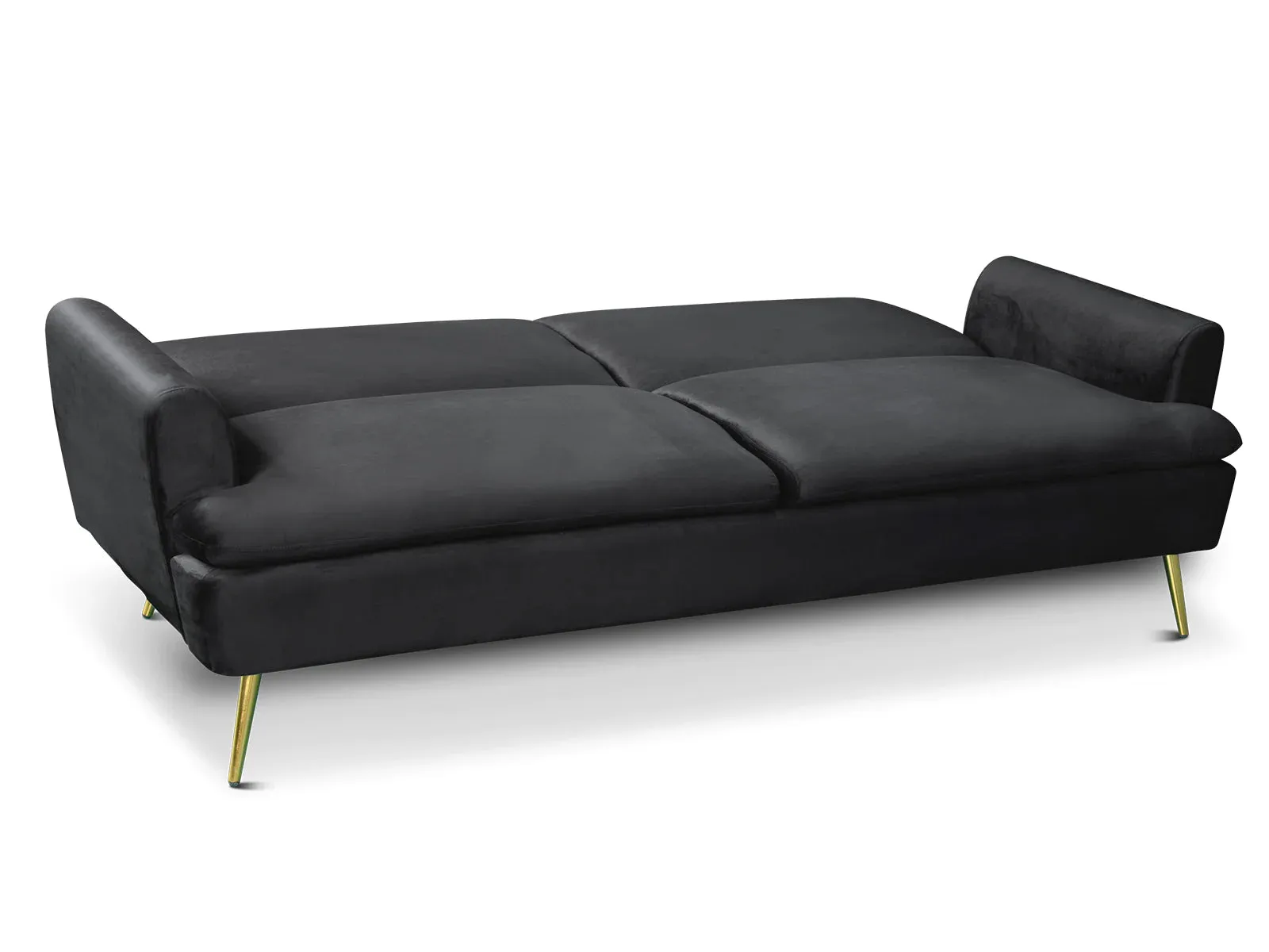 Home Gyllene Velvet Sofa Bed BLACK