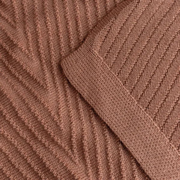 Hvid Blanket Akira – Terracotta