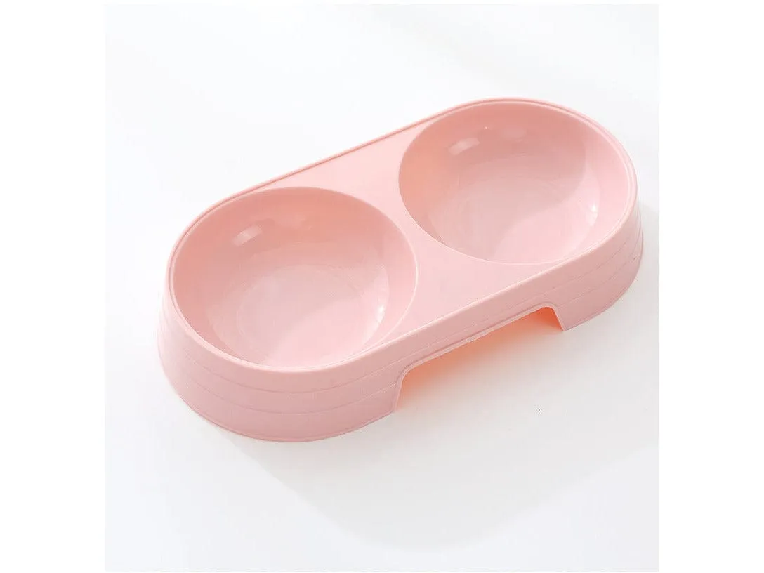 Ins Macaron Oval Pet Double Bowl 23*12*3.7Cm