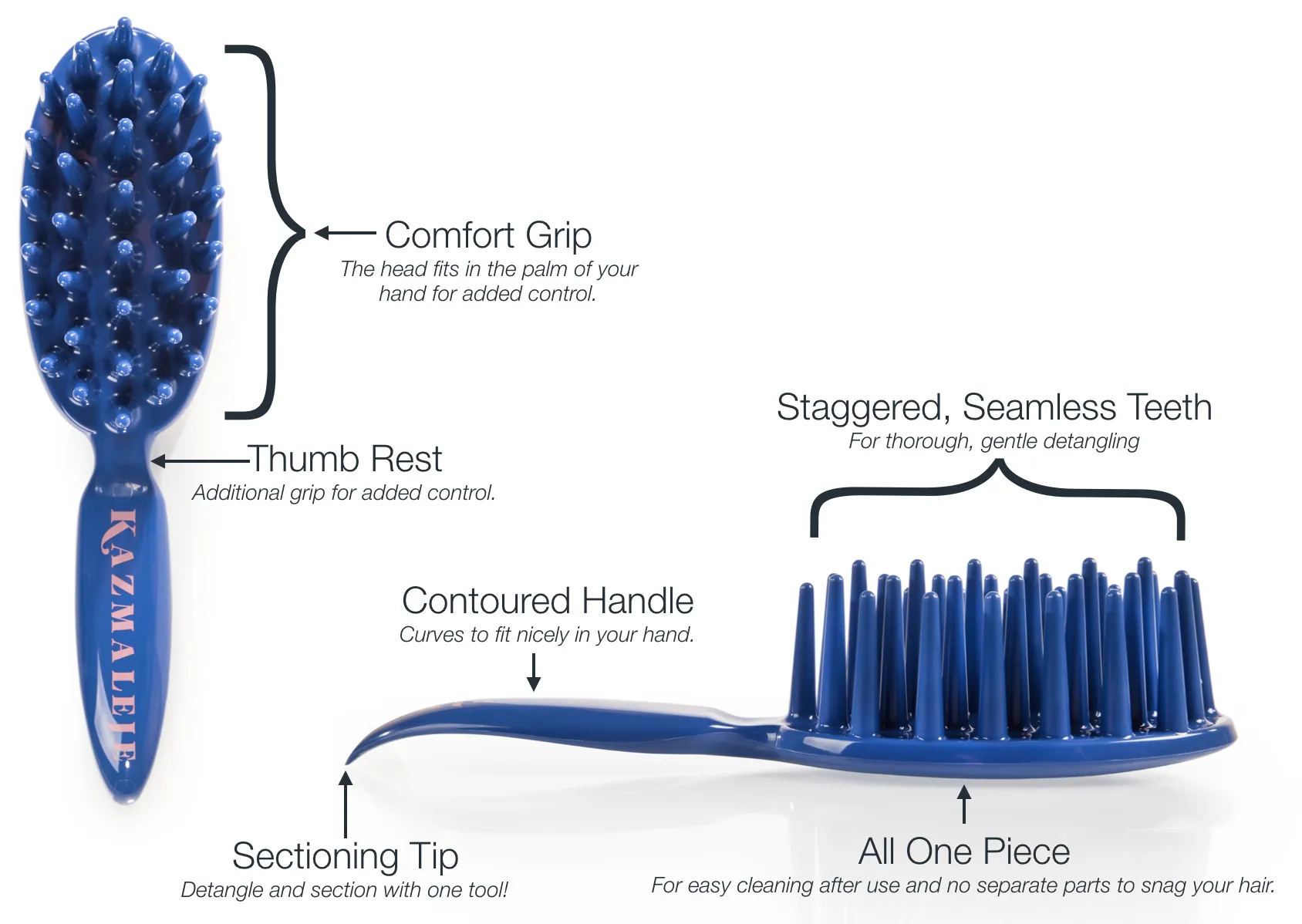 Kazmaleje KurlsPlus Paddle Comb