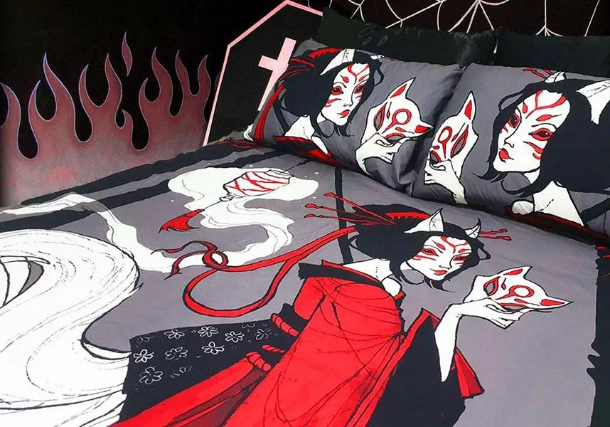 Kitsune Horrors | KING QUILT SET