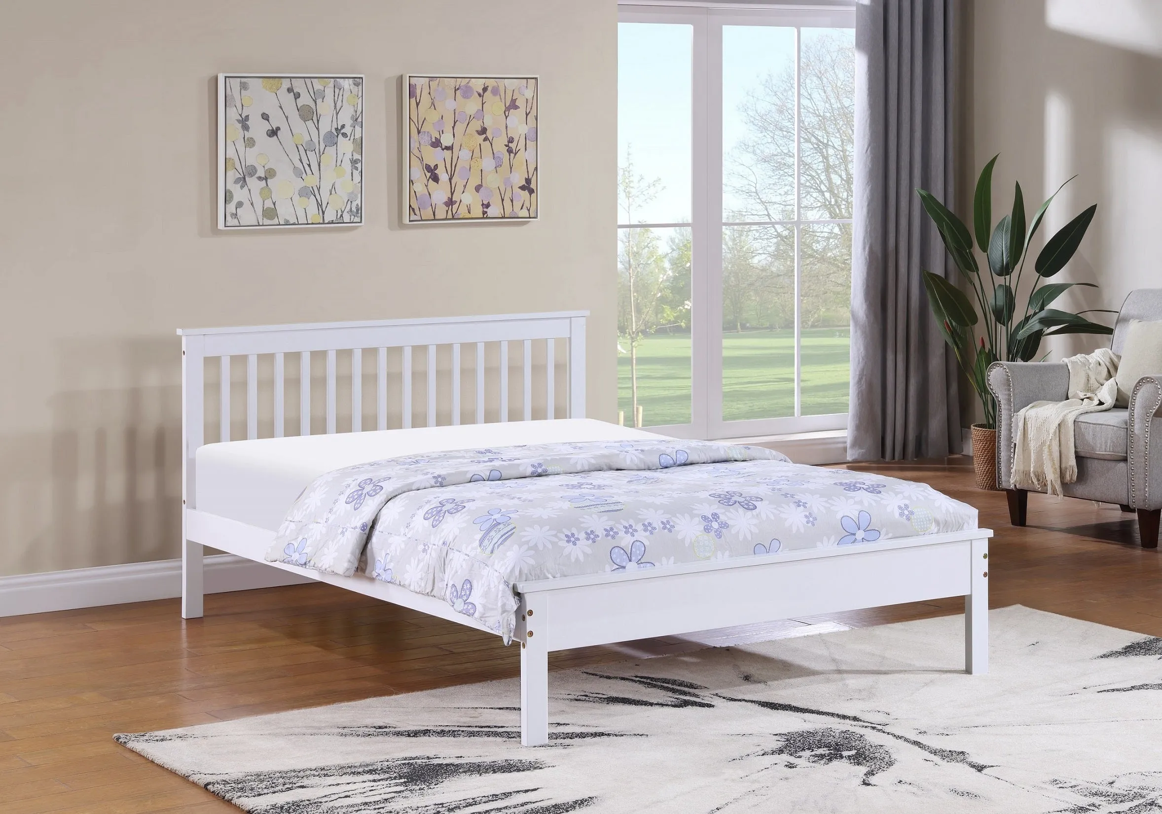 MissionHaven All-in-One Platform Bed - White