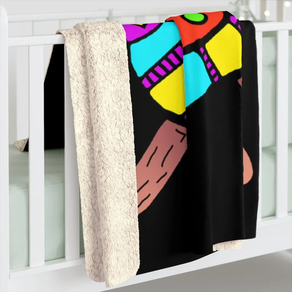 Multicolored Melted Popsicle Sherpa Fleece Blanket