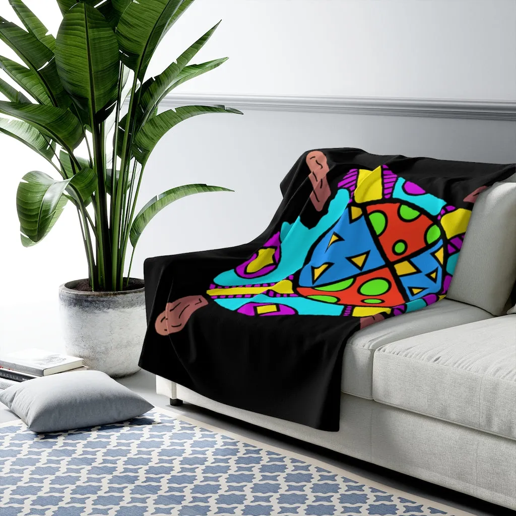 Multicolored Melted Popsicle Sherpa Fleece Blanket