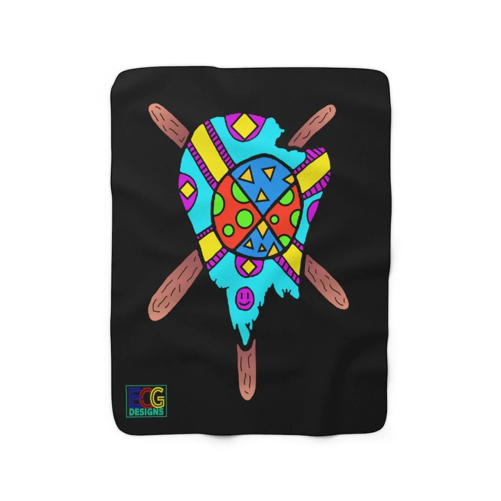 Multicolored Melted Popsicle Sherpa Fleece Blanket