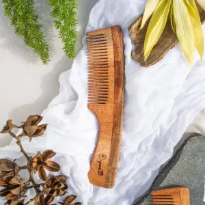 Neem Wood Comb with Handle