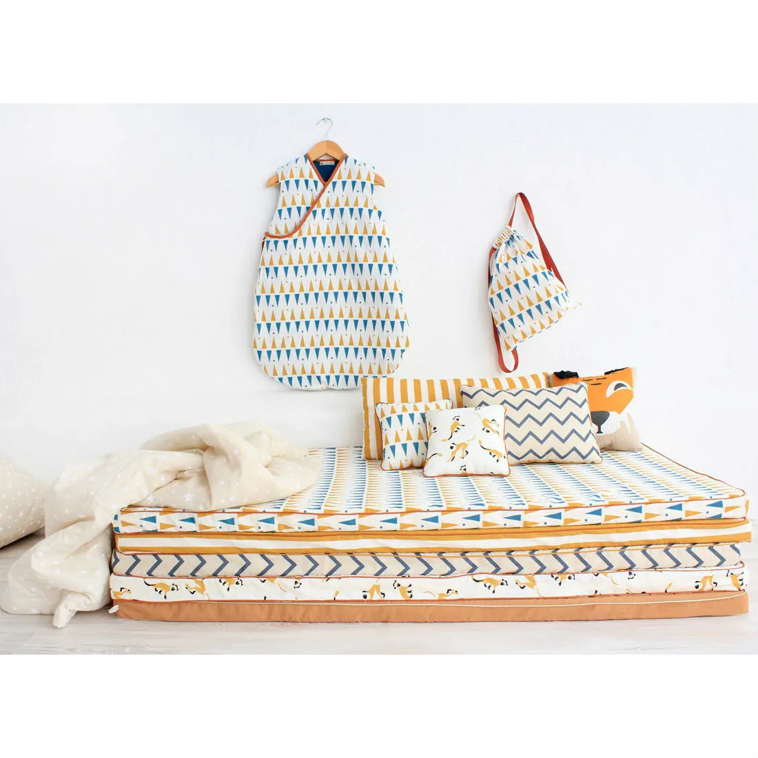 Nobodinoz Blanket Adult Sand White Stars