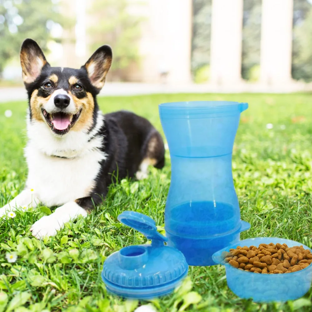 Pet 2 in 1 water bowl portable travel food cup Drinking Bowl for small big dog cat Water Dispenser Feeder pet supplies