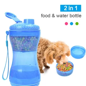 Pet 2 in 1 water bowl portable travel food cup Drinking Bowl for small big dog cat Water Dispenser Feeder pet supplies