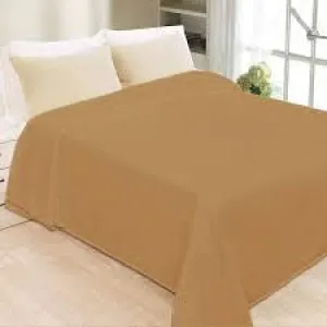 PPS Plain Fleece Blanket/Bedsheet, Big-Size, Soft and Warm (Beige)