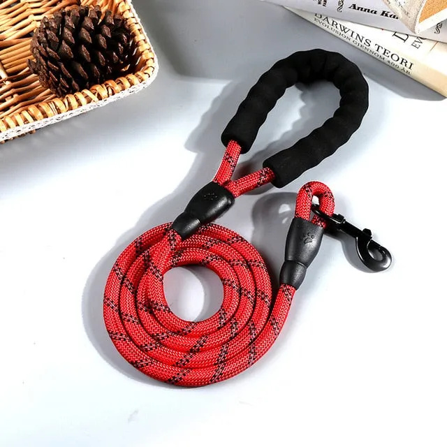 Reflective Durable Nylon Dog Leash - 2m