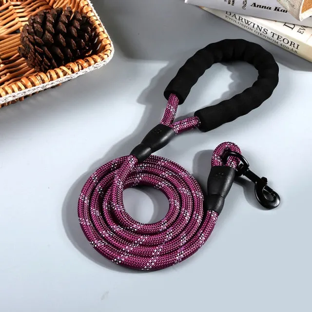 Reflective Durable Nylon Dog Leash - 2m