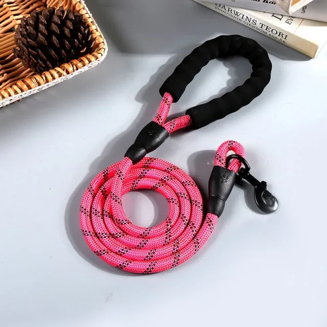 Reflective Durable Nylon Dog Leash - 2m