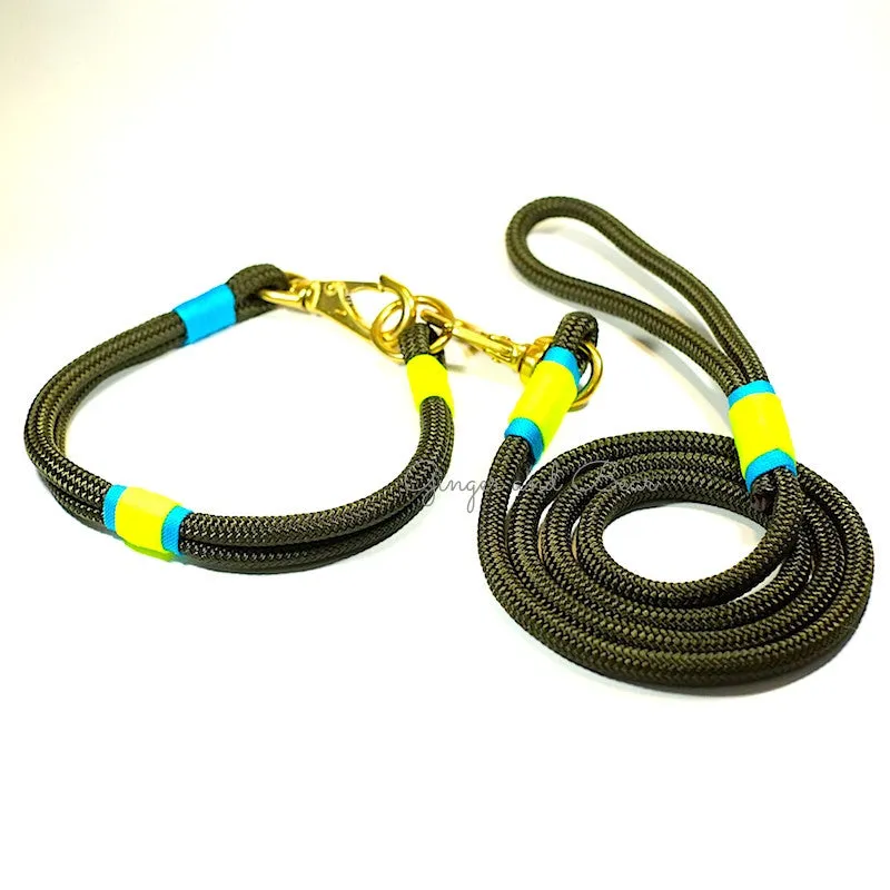 Rugged Hudson Leash: KeyLime, Olive