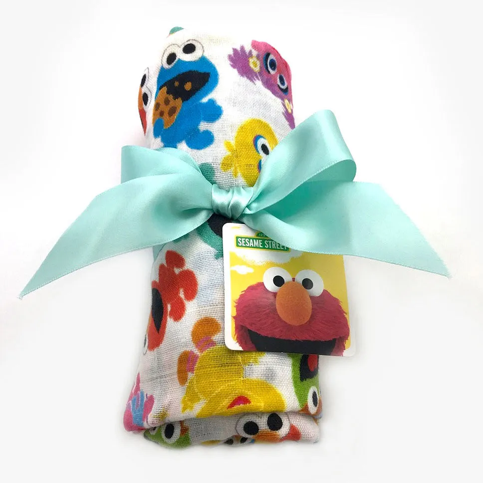 Sesame Street Muslin Swaddle Baby Blanket