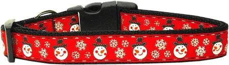 Snowmen Dog Collar Large